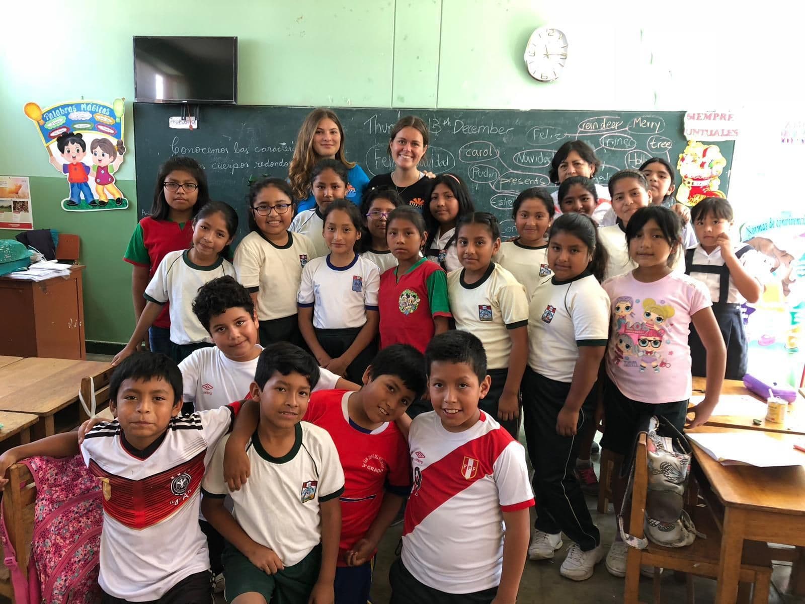 A classroom full of smiling children